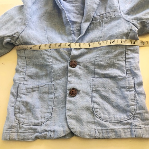 Next Light Blue Little Boys Linen Blend Blazer and Shorts Size 3-4yrs - Picture 5 of 16